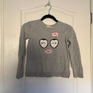 Kate Spade Gray Sweater with Fun Graphic